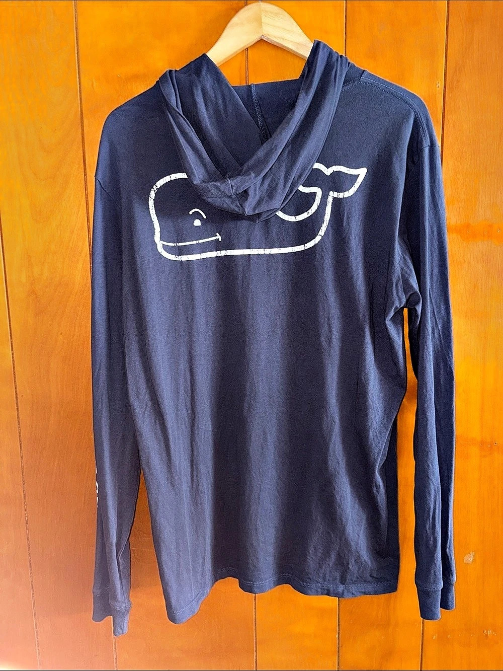 vineyard vines Long-Sleeve Whale Hoodie Tee Blue Medium